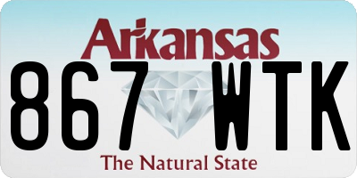 AR license plate 867WTK