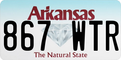 AR license plate 867WTR