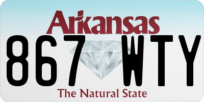 AR license plate 867WTY