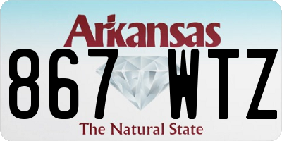 AR license plate 867WTZ