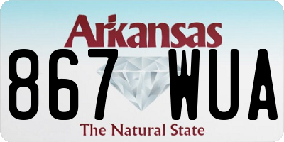 AR license plate 867WUA