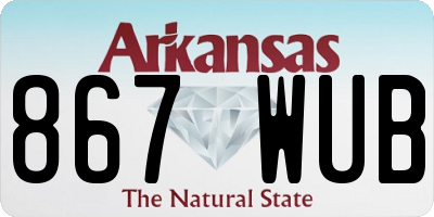 AR license plate 867WUB