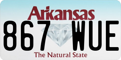 AR license plate 867WUE
