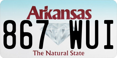 AR license plate 867WUI