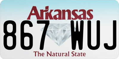 AR license plate 867WUJ