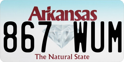 AR license plate 867WUM
