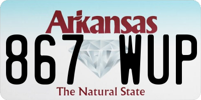 AR license plate 867WUP