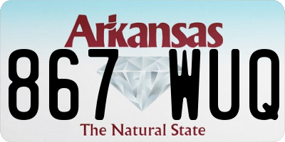 AR license plate 867WUQ