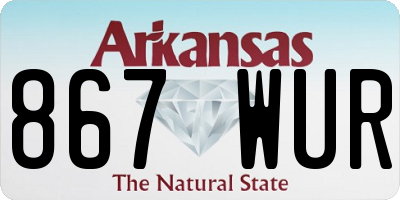 AR license plate 867WUR