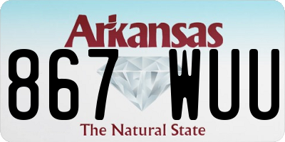 AR license plate 867WUU