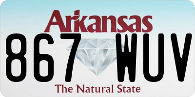 AR license plate 867WUV