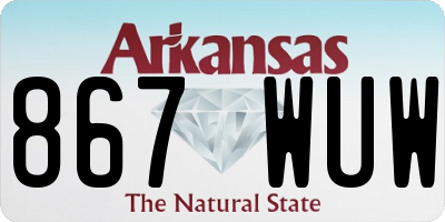 AR license plate 867WUW