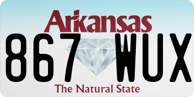 AR license plate 867WUX