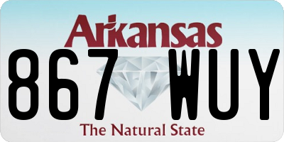 AR license plate 867WUY