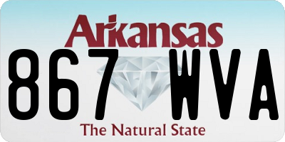 AR license plate 867WVA