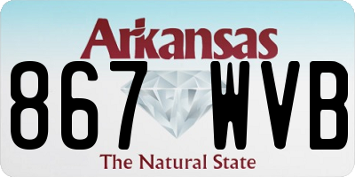 AR license plate 867WVB