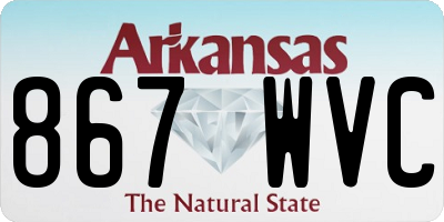 AR license plate 867WVC