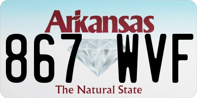 AR license plate 867WVF