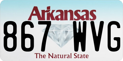 AR license plate 867WVG