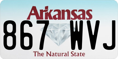 AR license plate 867WVJ