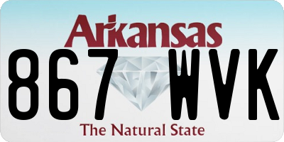 AR license plate 867WVK