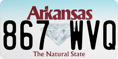 AR license plate 867WVQ