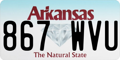 AR license plate 867WVU