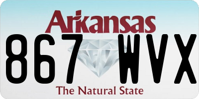 AR license plate 867WVX
