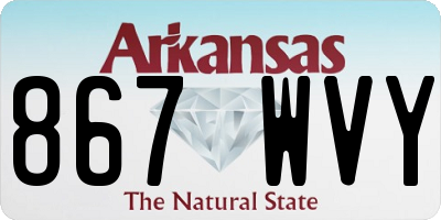 AR license plate 867WVY