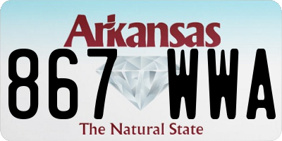 AR license plate 867WWA