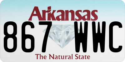 AR license plate 867WWC