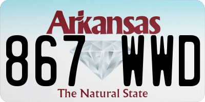 AR license plate 867WWD