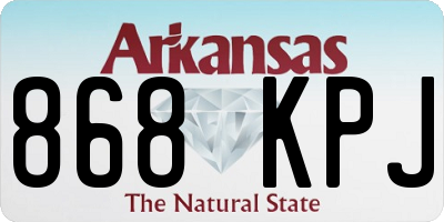 AR license plate 868KPJ