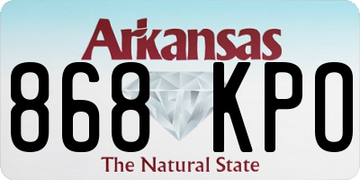 AR license plate 868KPO