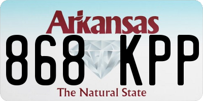 AR license plate 868KPP