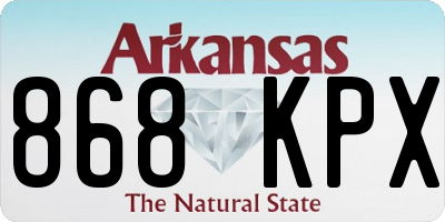 AR license plate 868KPX