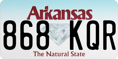 AR license plate 868KQR