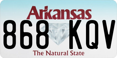 AR license plate 868KQV