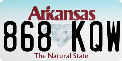 AR license plate 868KQW