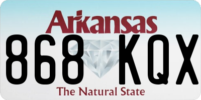 AR license plate 868KQX