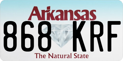 AR license plate 868KRF