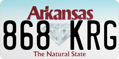 AR license plate 868KRG