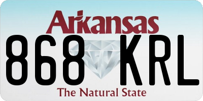 AR license plate 868KRL