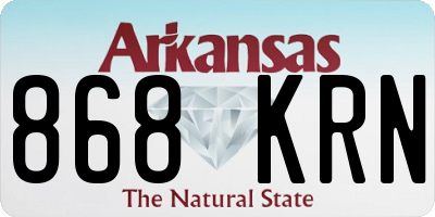 AR license plate 868KRN