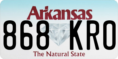 AR license plate 868KRO
