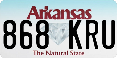 AR license plate 868KRU