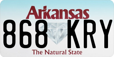 AR license plate 868KRY