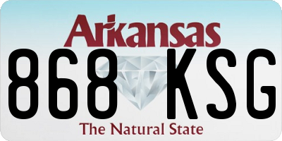 AR license plate 868KSG