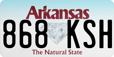 AR license plate 868KSH