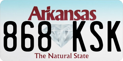 AR license plate 868KSK